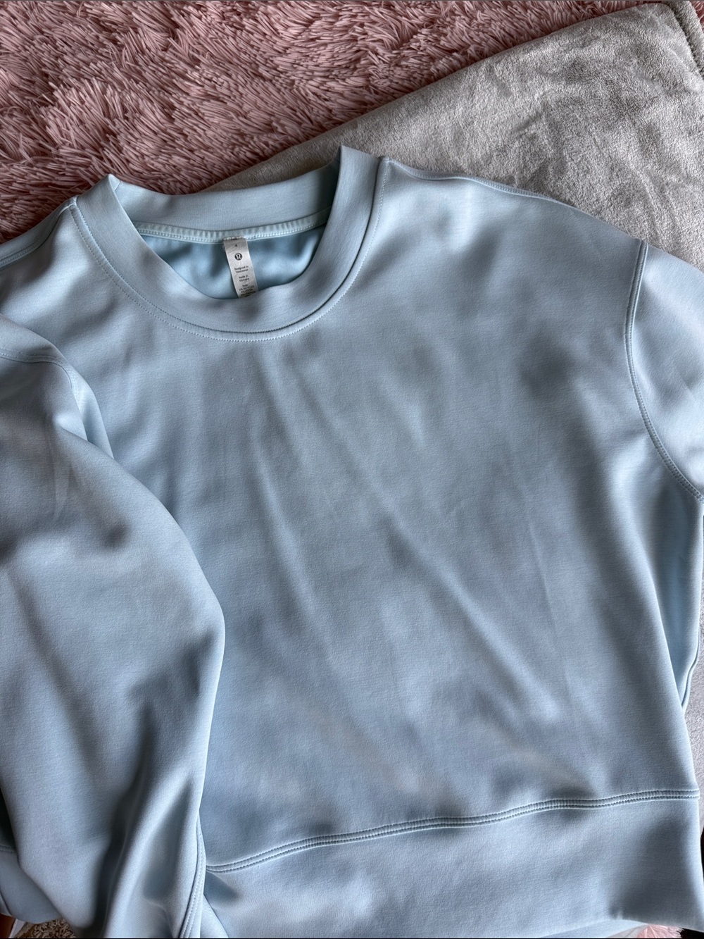 lululemon athletica Pale Blue Crewneck Top